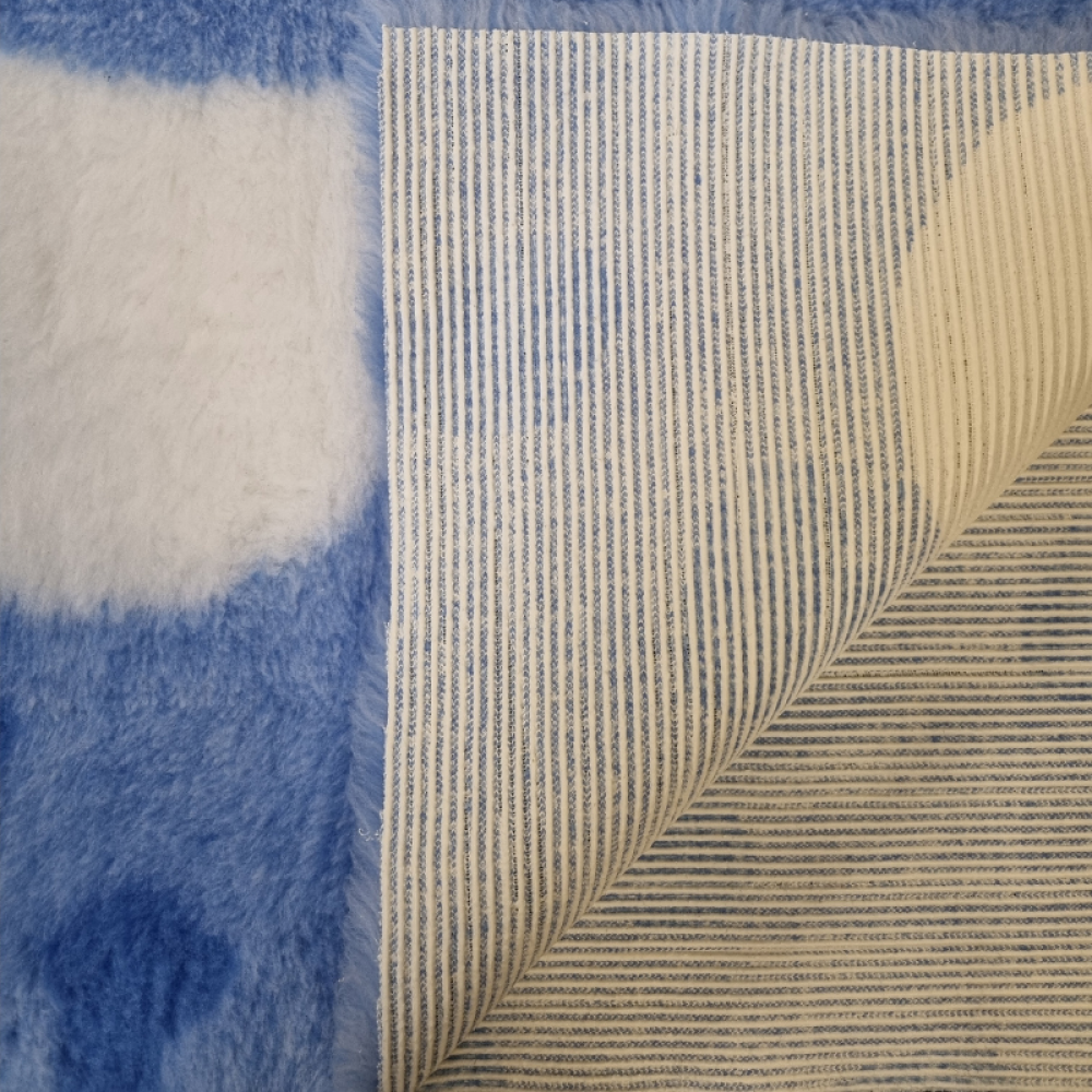 Vetbed blau mit Herz 100cm x 150cm, Antirutsch-Beschichtung