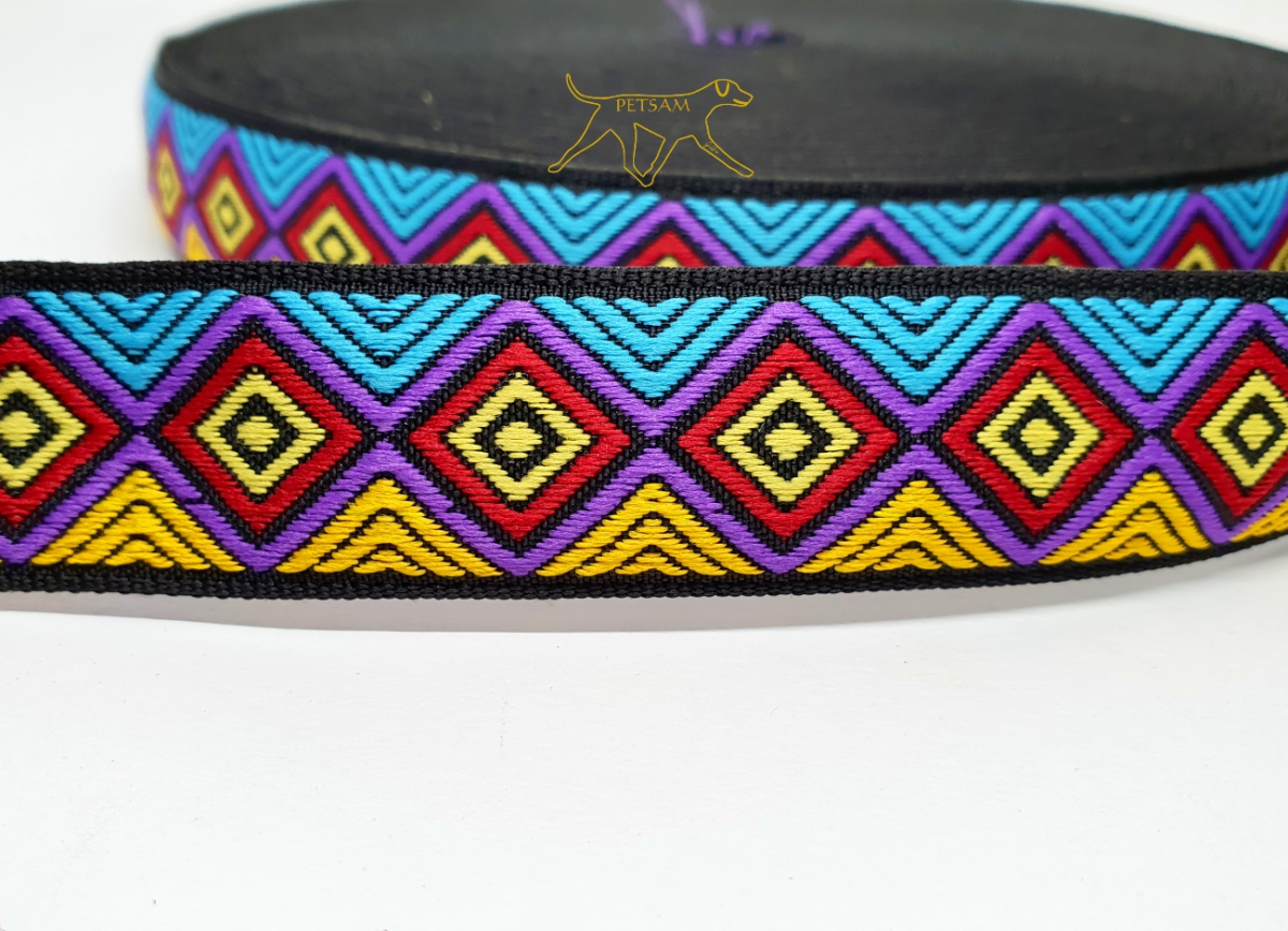 Jacquard Webband "ZickZack" 25mm Breit