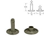 Doppelhohlnieten 10 x 10mm Anthrazit 100 Set -