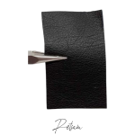 25x80cm Lederstreifen Schwarz Nappa (10) - Zuschnitt Lederhaut Lederstück Leder
