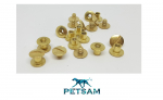 Buchschrauben Gold Loch 5mm Schaft 10er Set