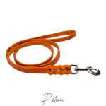 Fettlederleine, 1m Länge, Silber Karabiner MIT Handschlaufe