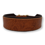 Flower Halsband, verjüngt, Messingbeschlag