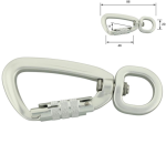 Sicherheitskarabiner aus Aluminium 86 mm mit Automatik