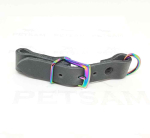 Tau-Adapter für 10mm, Fettleder Geschirrschnalle Regenbogen + 1x D-Ring