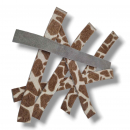 Rohling Schlüsselanhänger Giraffenfell (Rindsfell, gefärbt)
