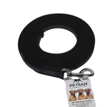 Gummierte Sportleine 5m GENÄHT Silber Karabiner ohne Handschlaufe