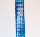 gummierte Meterware 20mm türkis/blau mit weißen Gummifäden