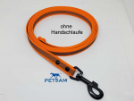 Gummierte Sportleine 10,00m geschraubt Schwarzer Karabiner ohne Handschlaufe Schleppleine