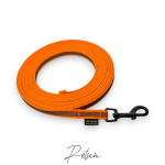 Gummierte Sportleine 5m GENÄHT Schwarzer Karabiner ohne Handschlaufe