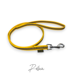 Gummierte Sportleine 1,2m GENÄHT Silber Karabiner MIT Handschlaufe