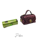 Kacktüten-Tasche pinkleopard Leder (6)