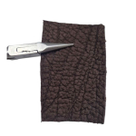 25x80cm Lederstreifen Elefantenhaut dunkelbraun (98) Zuschnitt Dickleder Lederstück Leder Lederhaut