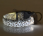 LED-Halsband weiß Leopard (Batterie)