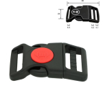 25mm Steckverschluss Sicherung Acetal rund Kunststoff schwarz
