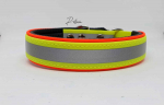 Biothane® SAFETY Halsband Gelb + Reflex & Unterlegung