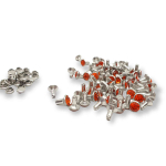 YORK Strassnieten ORANGE 7mm silber Fassung 10 Stk