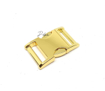 Steckverschluss Metall gebogen GOLD Hochglanz